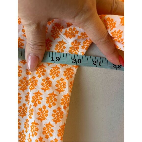 Max Volmary Floral Print Blouse 100% cotton sz 8 orange garden colorful - Picture 4 of 10
